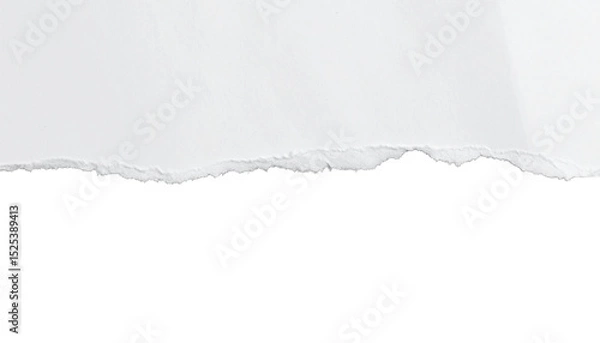 Obraz White paper burned half isolated on white background with clipping path