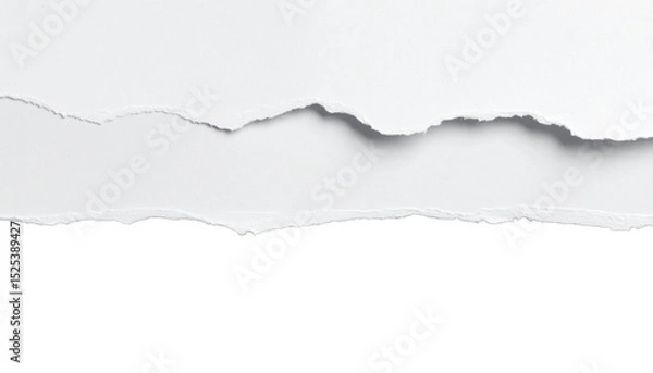Obraz White paper burned half isolated on white background with clipping path