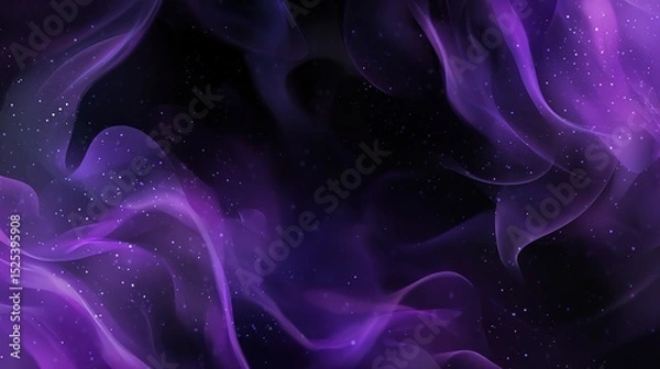 Fototapeta Abstract Geometric Art: Dynamic Purple and Blue Squares withpurple Highlights on Dark Background