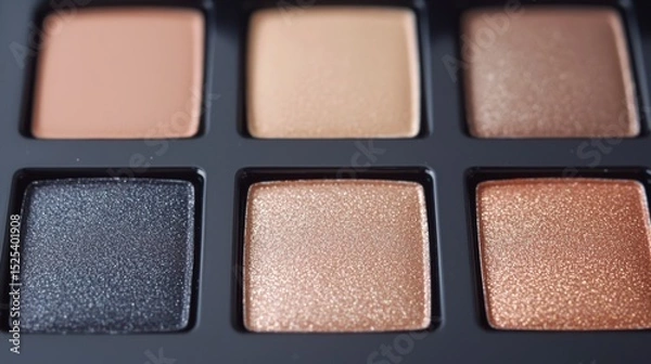 Obraz eyeshadow palette Makeup palette with a range of neutral and shimmery eyeshadow colors.