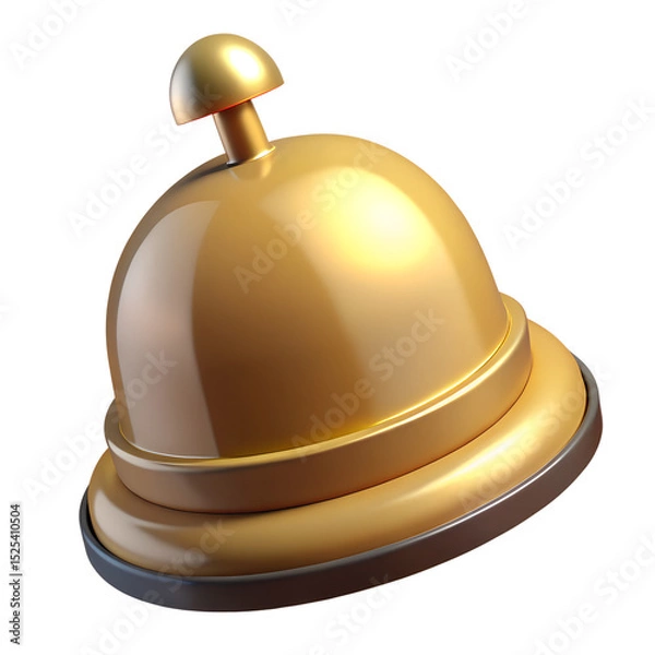 Obraz 3d School bell on a transparent  background