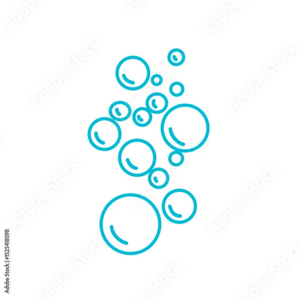Fototapeta water bubble line vector