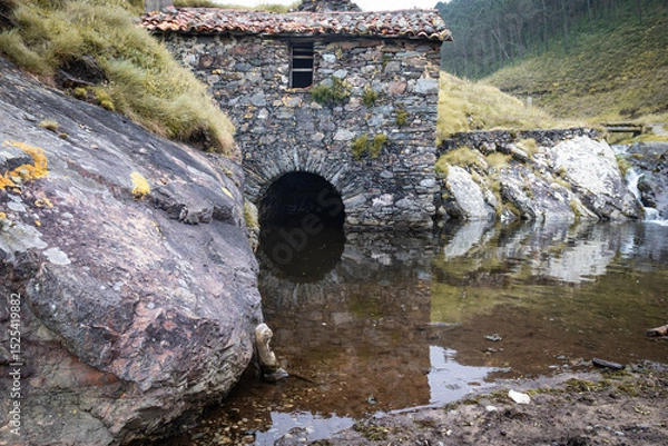 Obraz ancient mill beside the shore