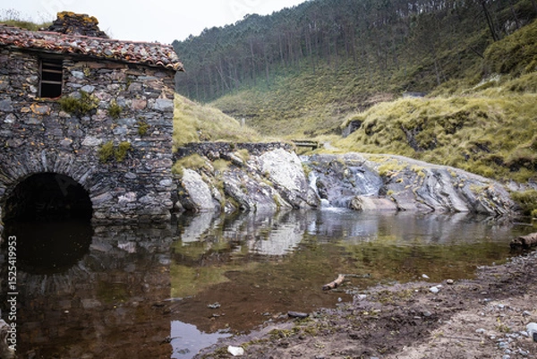 Obraz ancient mill beside the shore