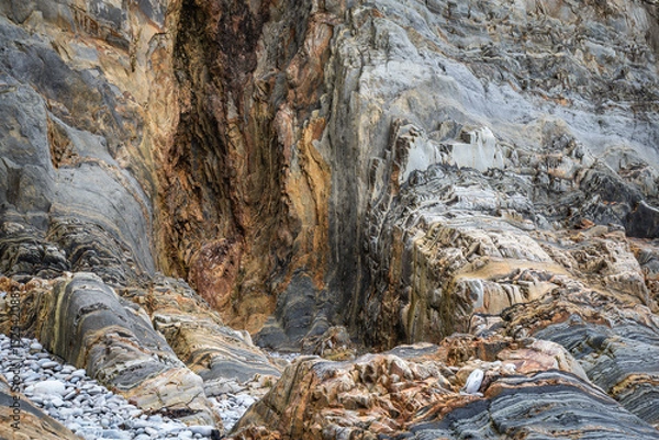 Obraz close up of rock, stone texture background detail on atlantic coast