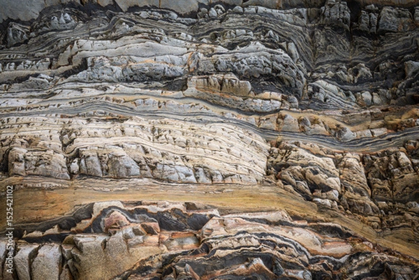 Obraz close up of rock, stone texture background detail on atlantic coast