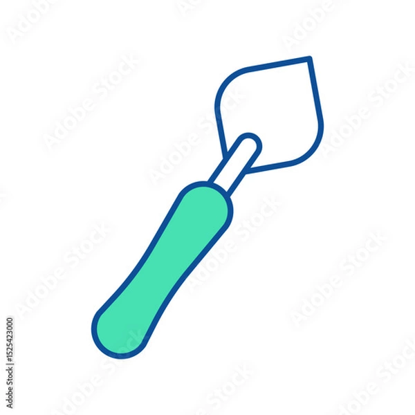 Fototapeta Spatula icon. Construction tool. Color vector instrument illustration