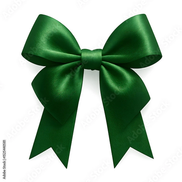 Obraz green bow isolated on white  transparent background 