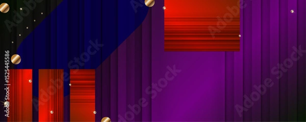 Fototapeta New Holiday Christmas gold design purple plum magenta background abstract shiny color with golden elements and glitter