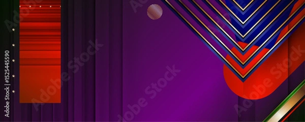 Fototapeta New Holiday Christmas gold design purple plum magenta background abstract shiny color with golden elements and glitter