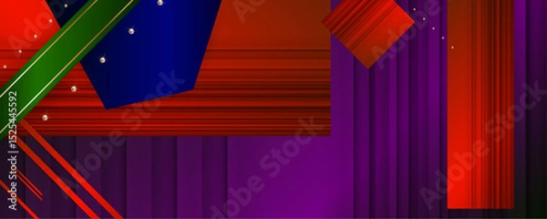 Fototapeta New Holiday Christmas gold design purple plum magenta background abstract shiny color with golden elements and glitter