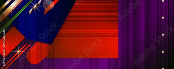 Fototapeta New Holiday Christmas gold design purple plum magenta background abstract shiny color with golden elements and glitter
