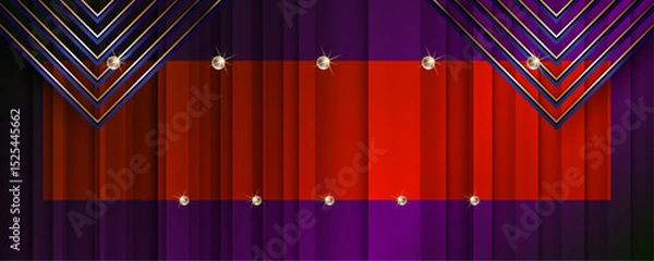 Fototapeta New Holiday Christmas gold design purple plum magenta background abstract shiny color with golden elements and glitter