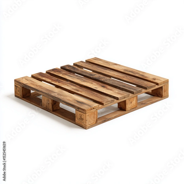 Fototapeta Rustic Wooden Pallet for Shipping , isolated on white background png