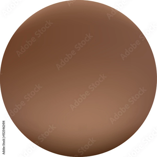 Fototapeta This is a uniform brown metallic ball with a soft lighting gradient that creates a realistic effect of volume and depth.