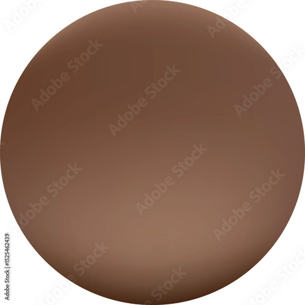 Fototapeta This is a uniform brown metallic ball with a soft lighting gradient that creates a realistic effect of volume and depth.
