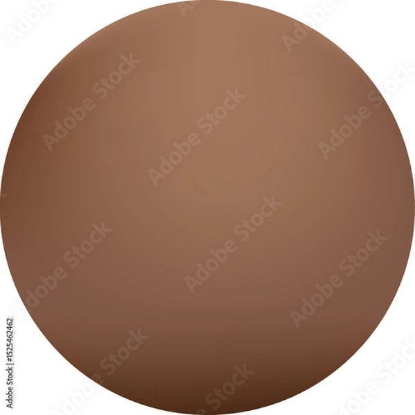 Fototapeta This is a uniform brown metallic ball with a soft lighting gradient that creates a realistic effect of volume and depth.