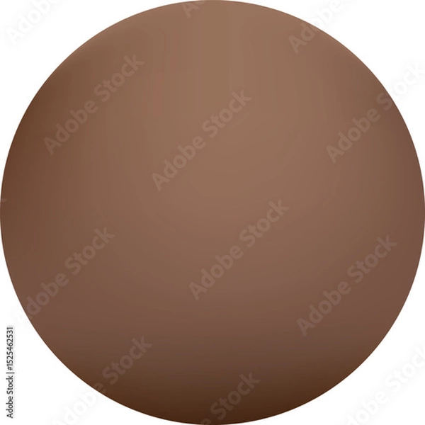 Fototapeta This is a uniform brown metallic ball with a soft lighting gradient that creates a realistic effect of volume and depth.