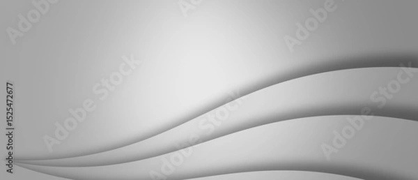Fototapeta Abstract modern gradient gray curve banner background