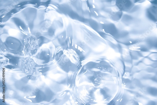 Fototapeta The surface of the water is clear, blue, soft and shiny.