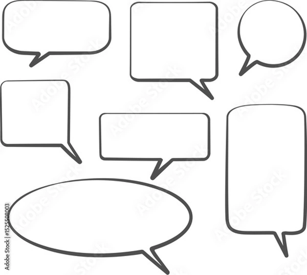 Fototapeta Chat message templates