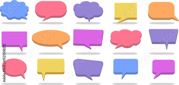Fototapeta Speech bubble shapes set