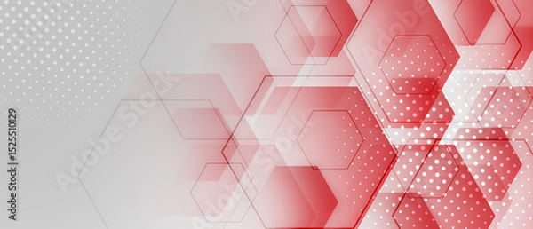 Fototapeta Abstract red and gray gradient geometric shape background
