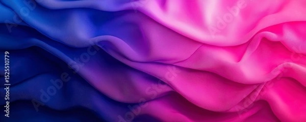 Obraz match gradient Textured fabric waves in vibrant shades of blue and pink create an eye-catching visual effect.