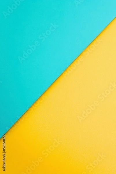 Obraz match gradient Vibrant blue and yellow textured surfaces create a striking visual contrast.