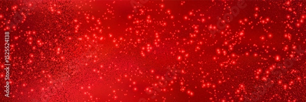 Fototapeta Luxury red glisten carnival fabric bg with sparkling texture. Glitter seamless background with metal gleam. Sequin abstract pattern. Vintage shining paper. Gradient mesh vector illustration