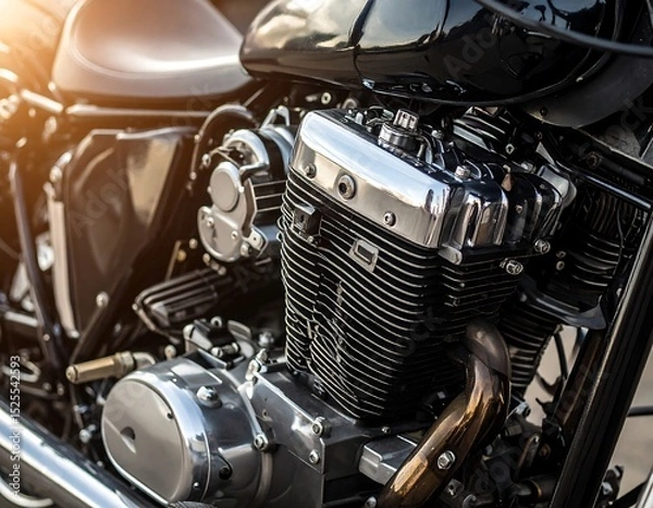 Obraz Close-up motorcycle engine (2)
