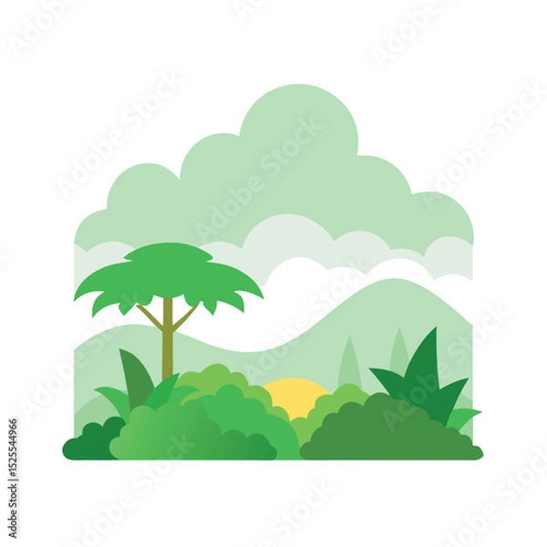Fototapeta background scenery flat color design