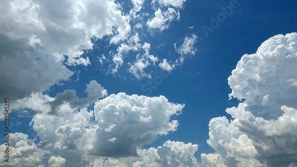 Fototapeta Beatiful sky with comolus clouds