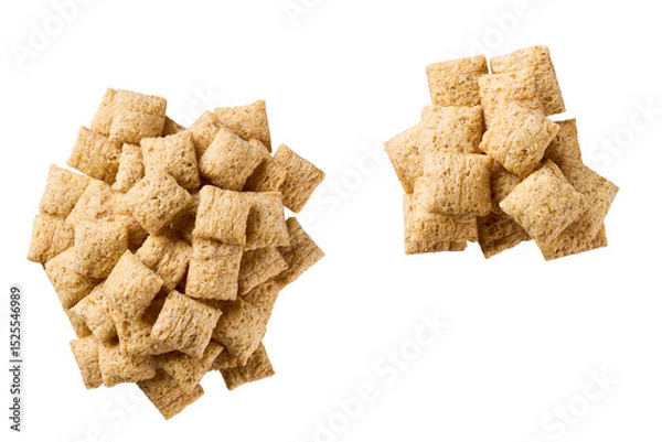Fototapeta heap of corn pillows isolated on white background top view.