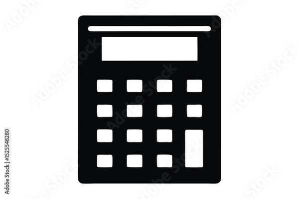 Obraz calculator isolated on white background