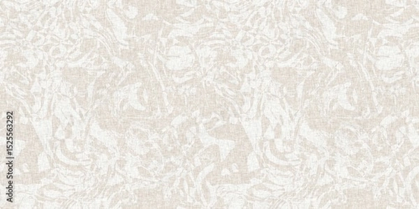 Fototapeta Soft grey speckled seamless border textile pattern. Marled subtle linen weave banner effect for classic elegant wedding design background ribbon trim 