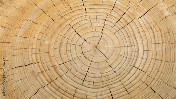 Obraz Close up of a tree trunk showing its rings and wood grain pattern