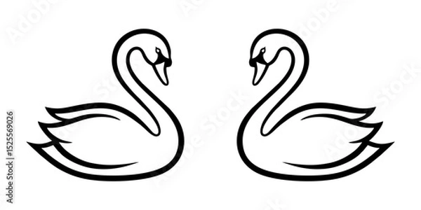 Fototapeta swan logo