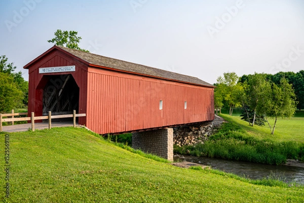 Obraz Covered Bridge in Zumbrota, Minnesota, USA