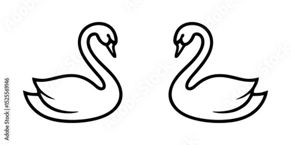 Fototapeta swan logo