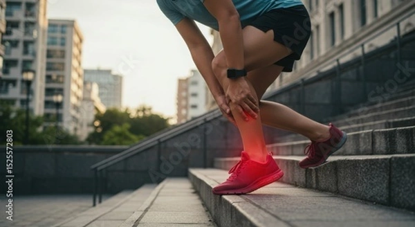Fototapeta Runner's Ankle Pain: Understanding and Preventing Injuries