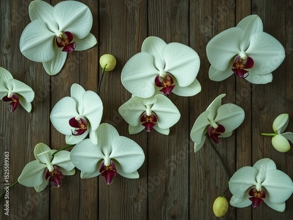 Obraz Rustic Orchid Flat Lay - Cool Hues & Soft Textures