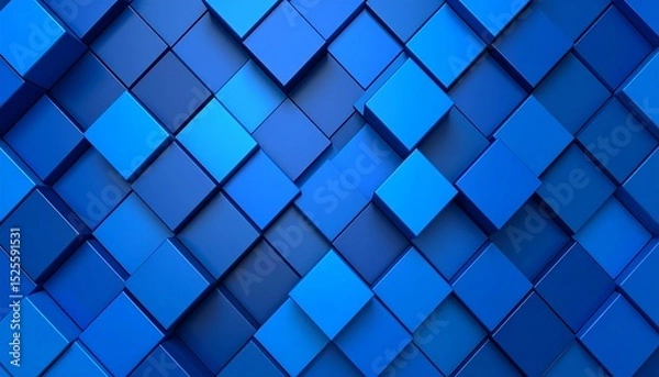 Obraz Abstract blue cubes