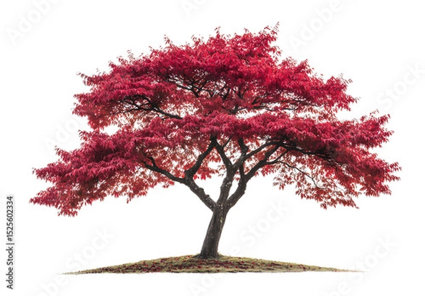 Fototapeta  a floating grassy island with rocky outcrops, a lake, and some trees, isolated on a white background, 3D render, fantasy game style4