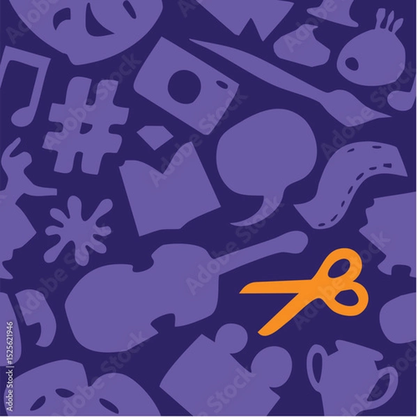 Obraz Art school abstract shapes and forms contemporary graphic elements