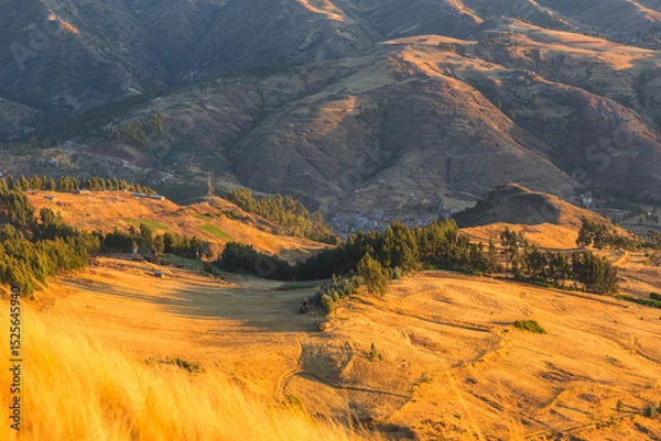 Fototapeta Fields in Peru