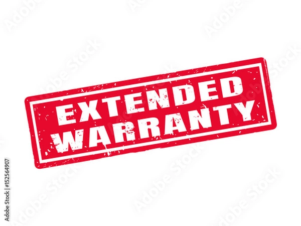 Fototapeta extended warranty red stamp style