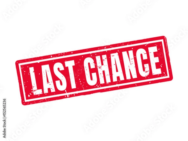 Obraz last chance red stamp style