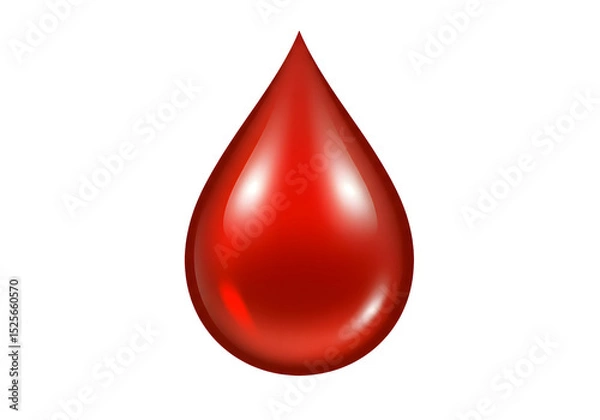 Obraz Red liquid drop illustration