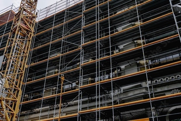 Obraz construction site with scaffolding